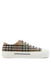 BURBERRY Beige Rangleton Check Low Sneakers