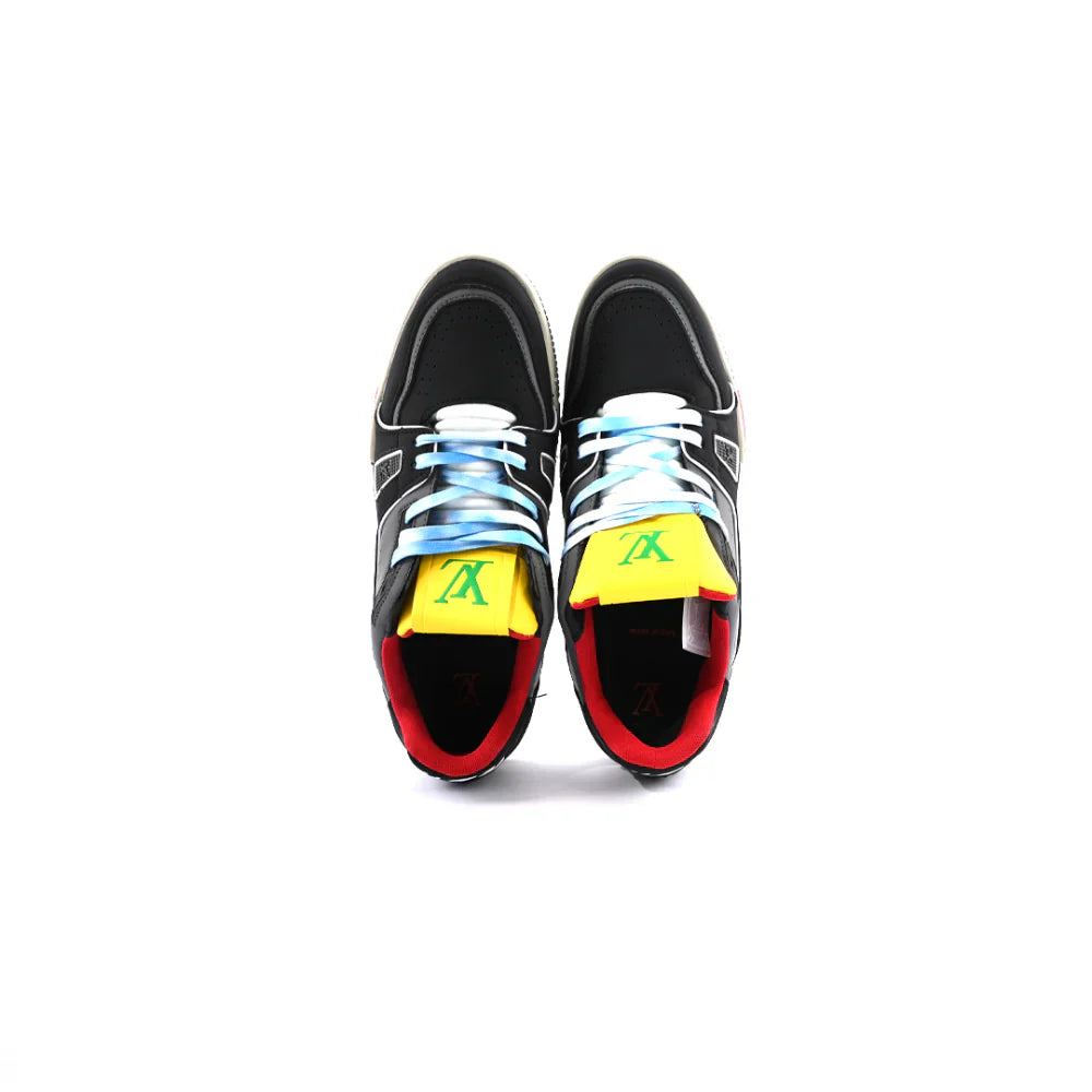 VL Gray Black Red White Yellow VL Print Sneaker Shoes 0221