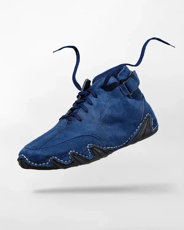 Suede Leather High Top - Prussian Blue