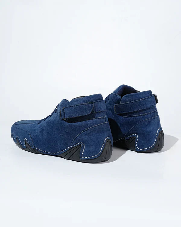 Suede Leather High Top - Prussian Blue