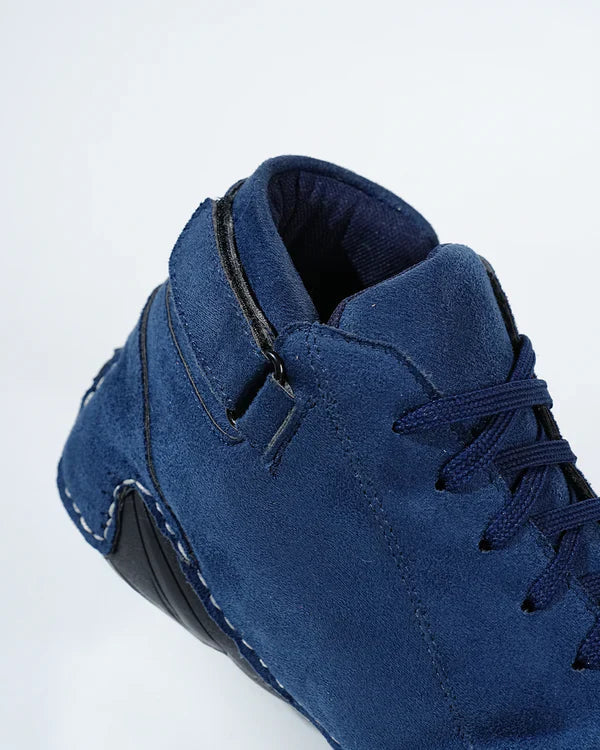 Suede Leather High Top - Prussian Blue