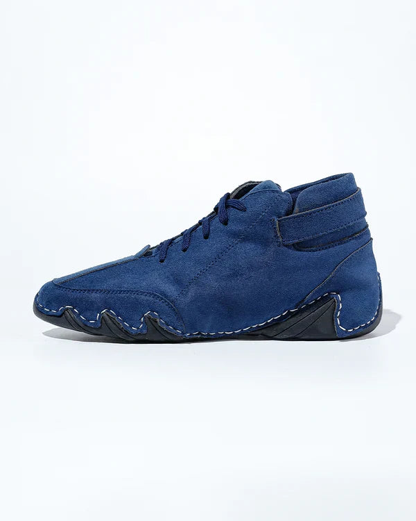 Suede Leather High Top - Prussian Blue