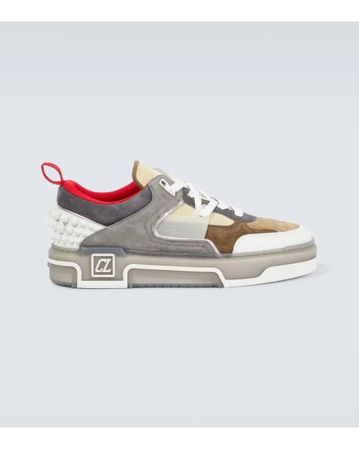 Gray Astroloubi Paneled Sneakers